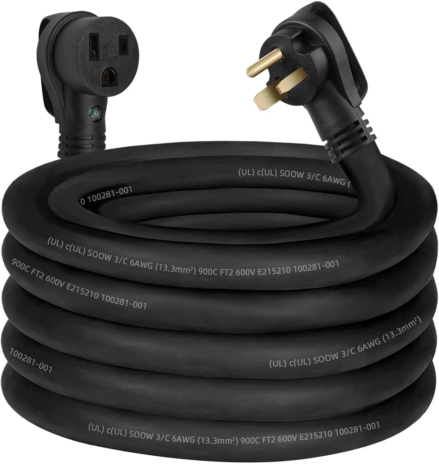 

6 AWG 6/3 SOOW Welder Extension Cord 50 Amp 250V NEMA 6-50 Heavy Duty Welding Cable for MIG/TIG/Stick Welder Plasma Cutter 15ft