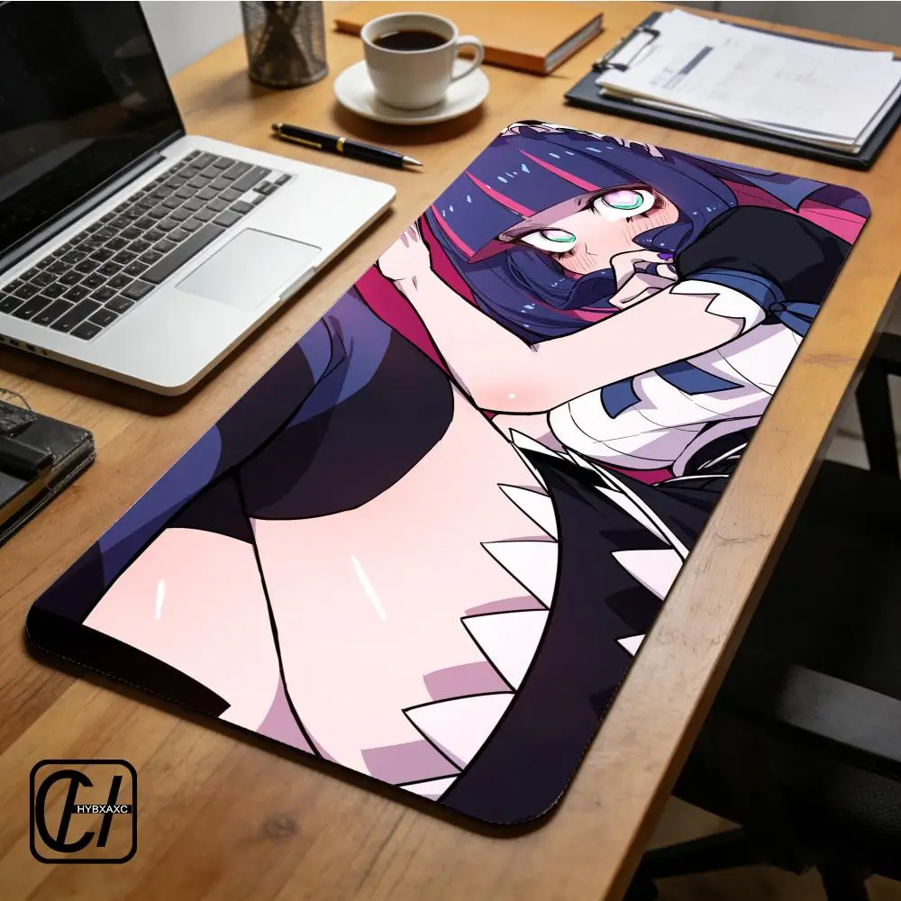 Panty And Stocking With Garterbelt Anime Mouse Pad Mouse Pad Large Non-Slip Lock Edge Keyboard Pad Anti-Slip Gaming Desk Mat