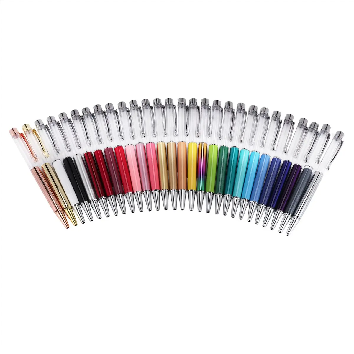 ABNQ 28 PACK Colorful Empty Tube Floating DIY Pens,Building Your Favorite Liquid Sand Pens Supplies for Many Occasions