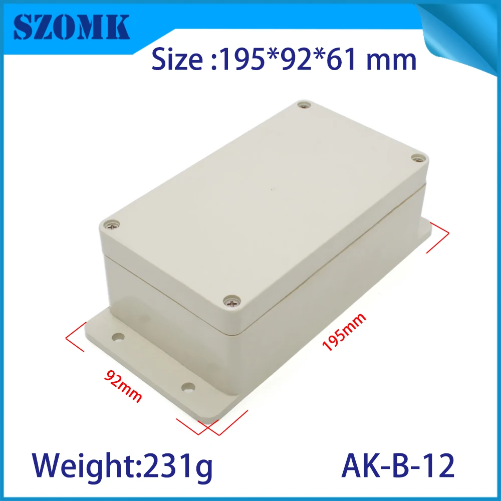 195*90*60mm Pcb Control Box Customized Waterproof Wall Mount Enclosure Electrical Connector Box