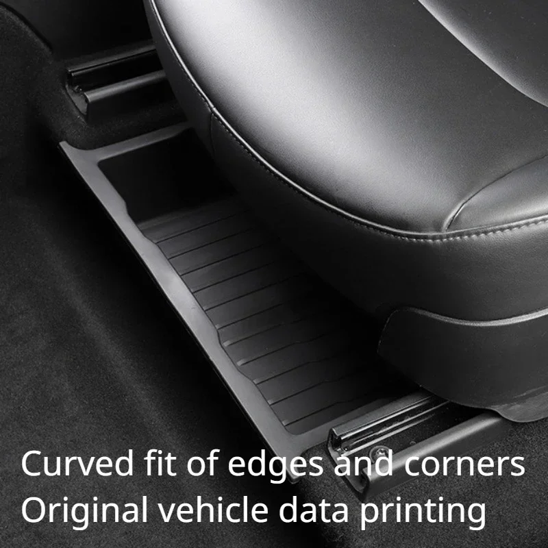 Underseat Storage Box for Tesla Model X 2023-2026 Seats Drawer TPE Hidden Storage Tray Push Pull Car Organizer Car Accessories