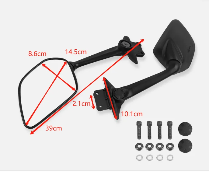 Espejos retrovisores de motocicleta, espejos retrovisores de aluminio y plástico con rotación multiángulo para Yamaha T-MAX 530/560 2017-2022 2018 2019