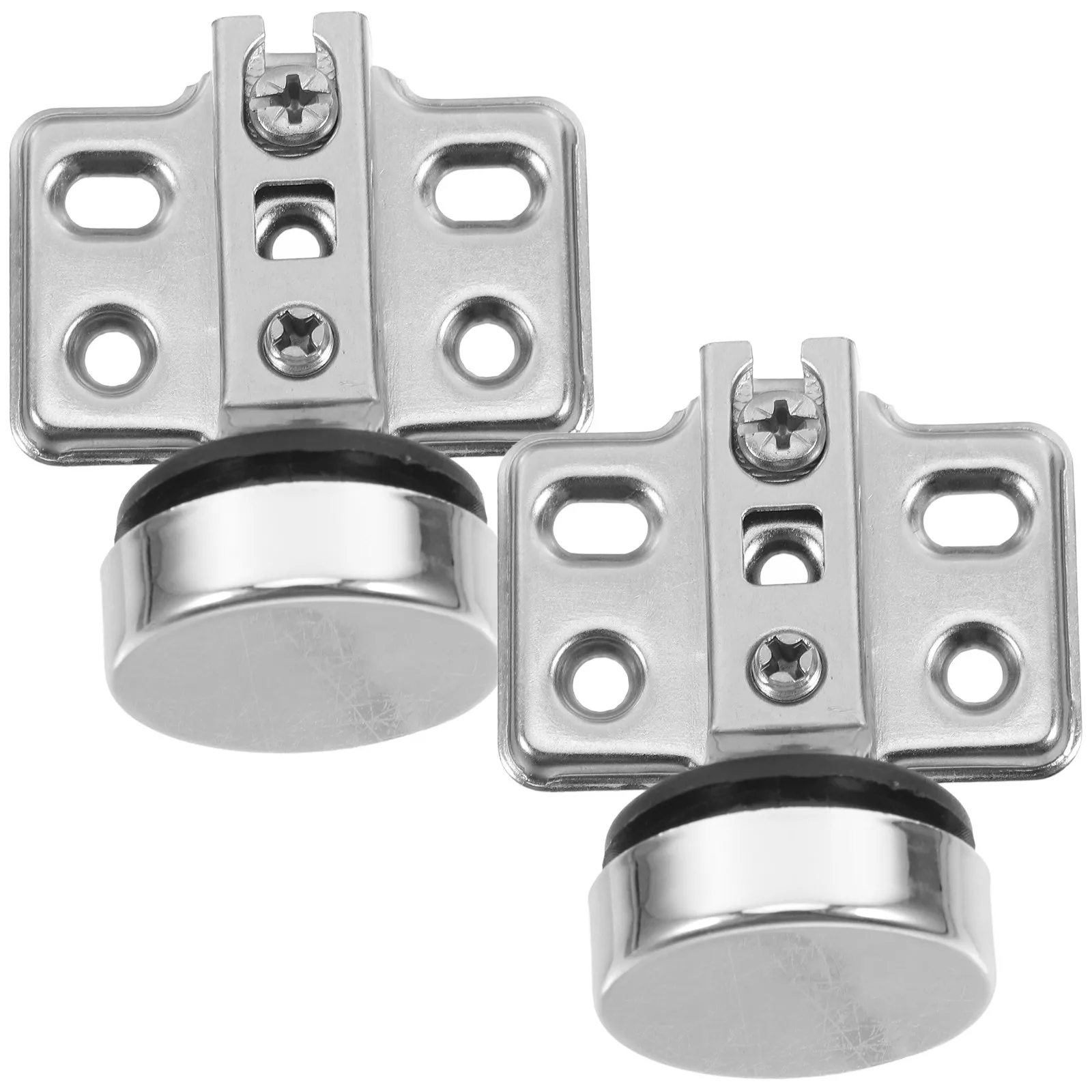 2Pcs Soft Close Cabinet Door Hinges Stainless Steel Frameless Kitchen Cabinet Door Damper Hinges Hydraulic Quiet Operation