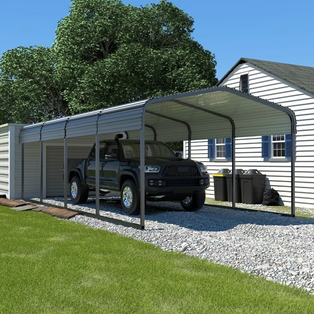 12'x20'Carport, Heavy Duty Car Port Thicken Steel Roof,Upgraded Extra Large Carport Garage, Carport Kits Car,Car Shelter & Shade