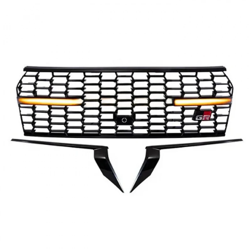 Heavy Duty Front Radiator Grille With Lighting Parts Wear Resistant Exterior Upgrade Kits for FJ150 Prado 150