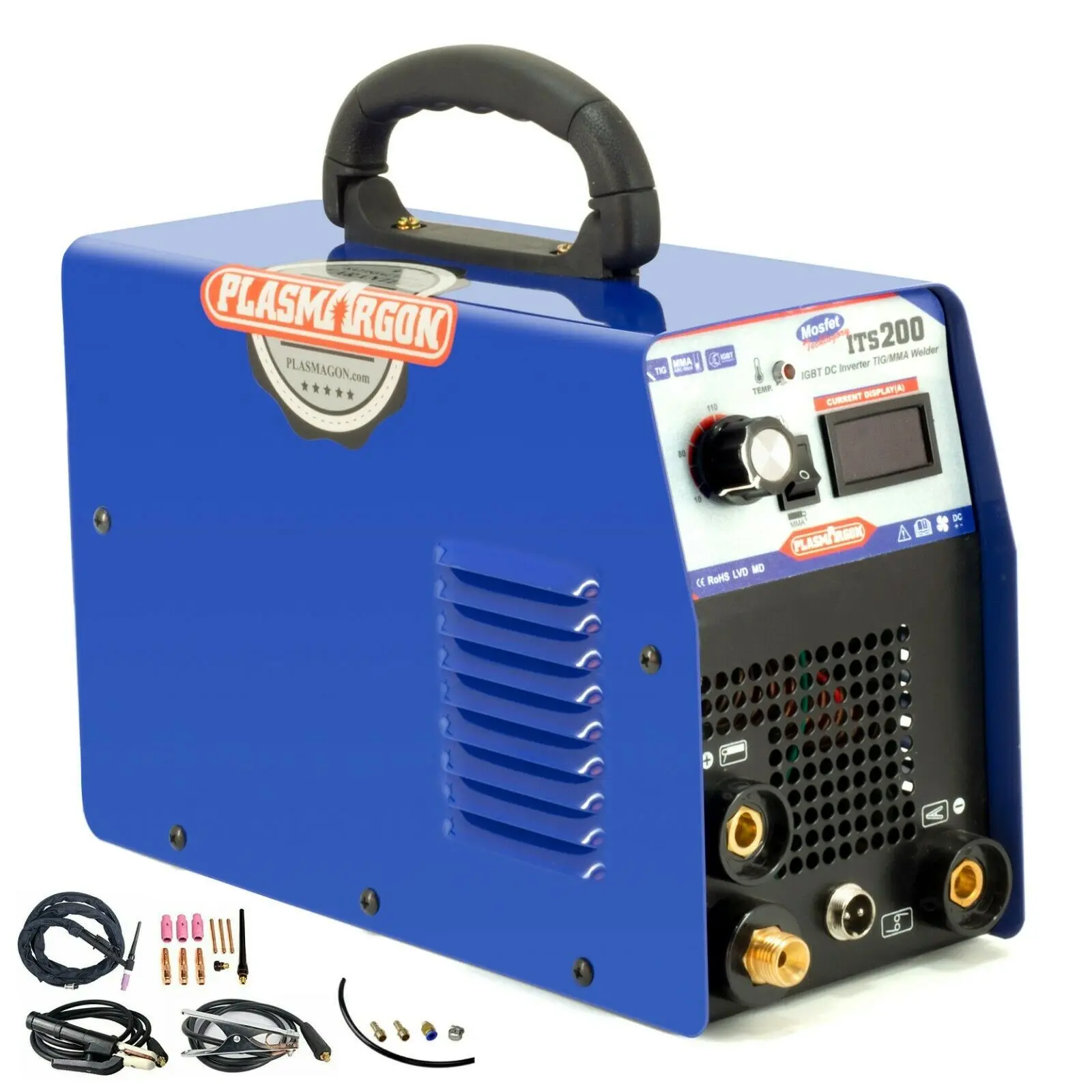 TIG MMA Dính Máy Hàn ITS200 IGBT DC Inverter Máy Cung Khí Bông Que Kim Loại 2 In1 Máy Hàn 110/220V