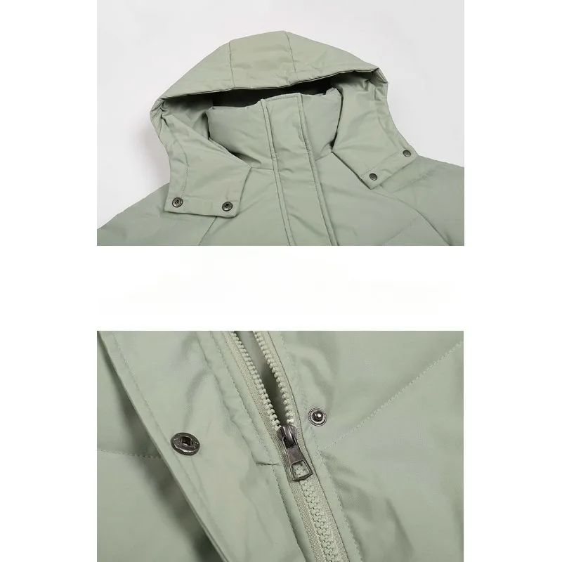 2023 New Women Down Cotton Coat Winter Jacket Female Mid Length Version Cotton Parkas Loose Hooded Outwear Tide Thick Overcoat