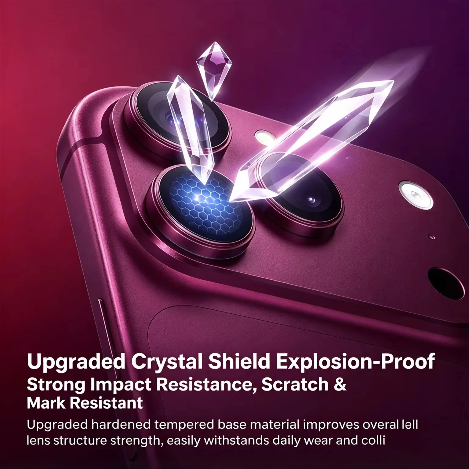 2-3PCS Metal Ring Glass Back Camera Protector Film For iPhone Duo 18 17 14 16 12 15 13 Pro Max Full Cover Lens Cap Scratch Proof - view 3