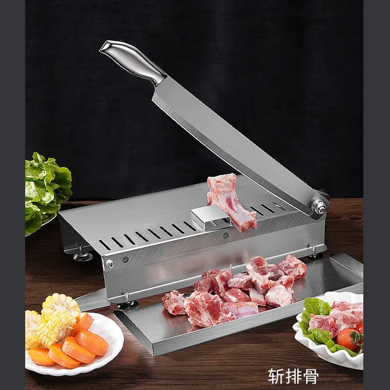 Household Bone Chopper Manual Slicer Chicken Meat Dicer Bone Cutting Machine Commercial Manual