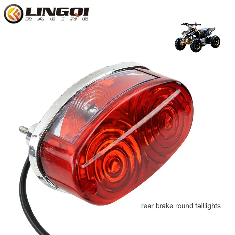 

Motorcycle Rear Brake Round Taillight Plastic Red Running Tail Light Lamp For ATV Dune Buggy Pit Dirt Bike Accessories