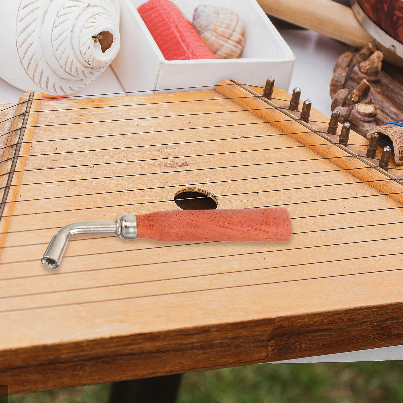 

Dulcimer Tuning Spanner Octagonal Wood Metal Professional Instrument Tool Durable Rust Resistant Tuning Supply