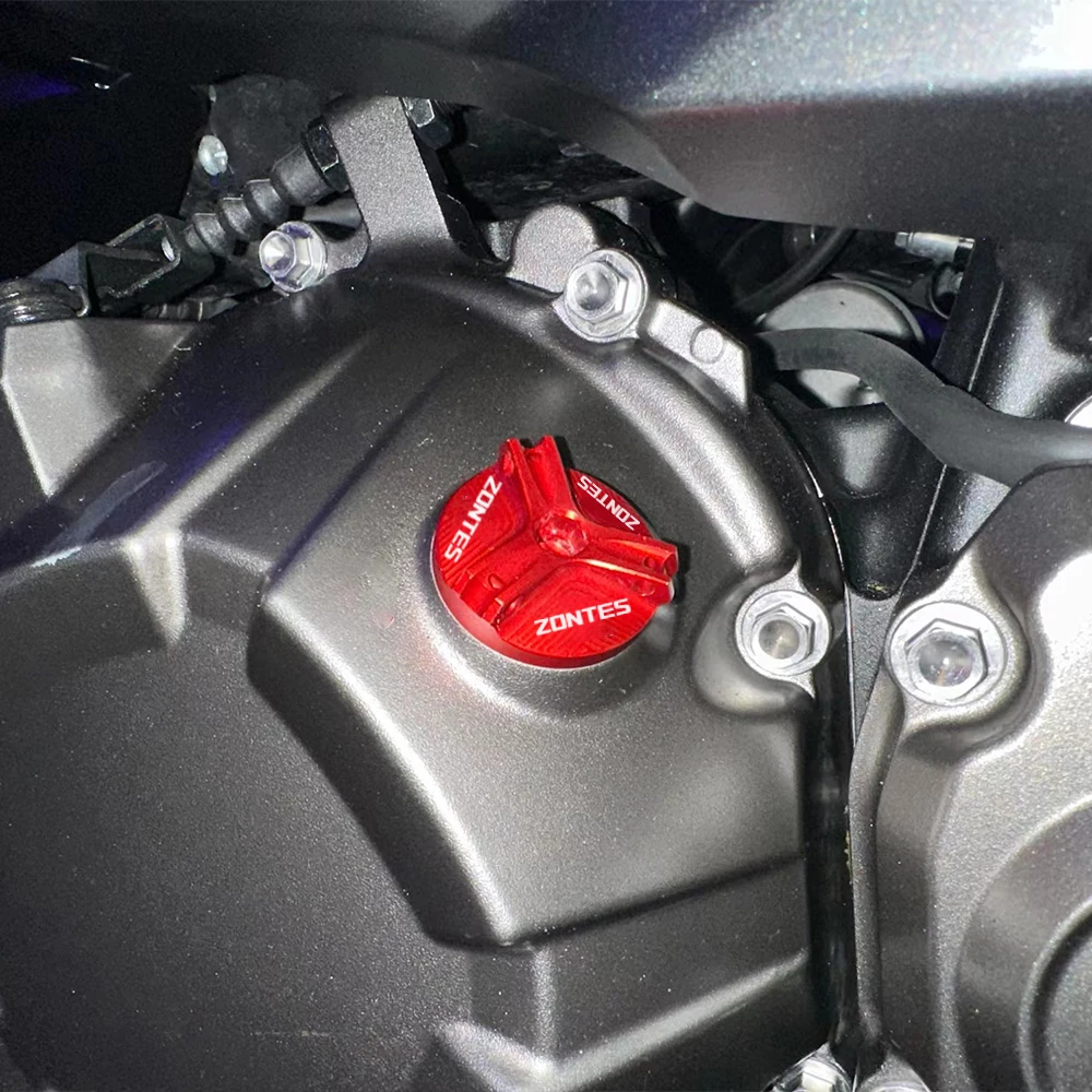 ل ZONTES 368G 368D 368E 368M 368K 350D 350E 2023 2024 2025 CNC دراجة نارية زيت المحرك غطاء فتحة التعبئة غطاء قابس الزيت