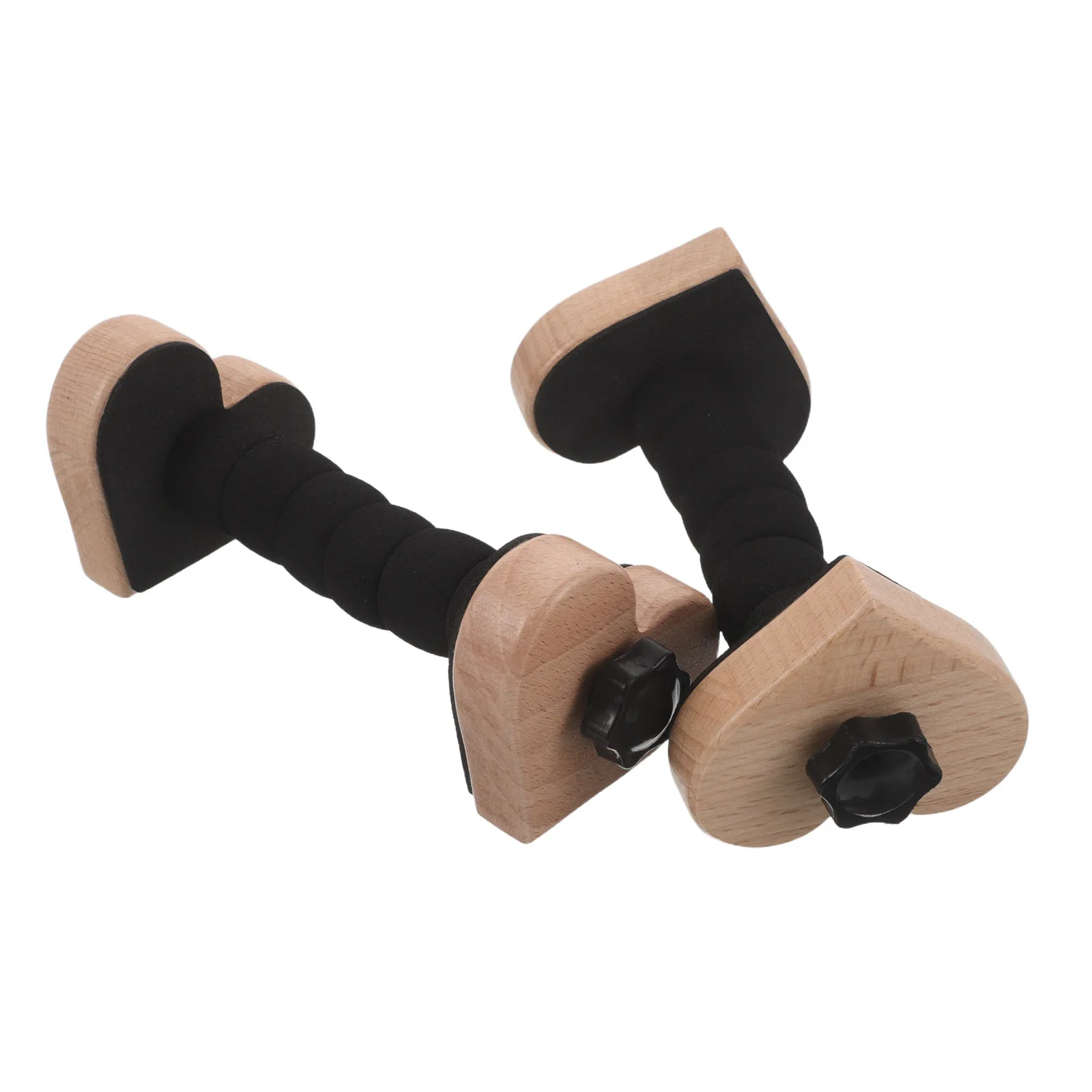 2Pcs Wooden Acoustic Guitar Stand Beech Wood Adjustable Holder for Electric Bass Ukulele Floor Display Studio Home Decor