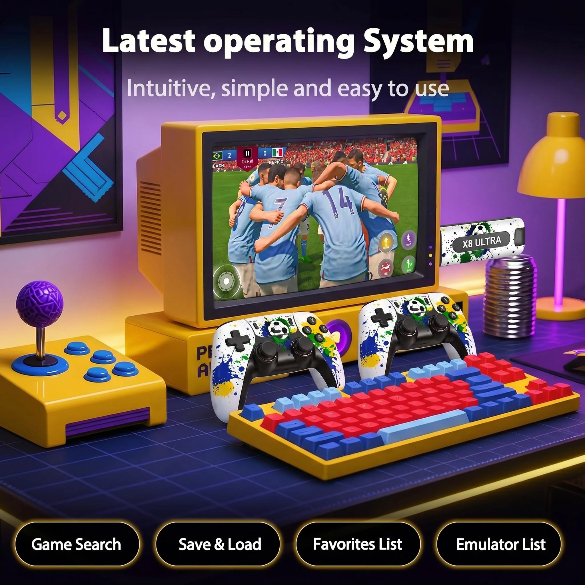 X8 Ultra Football Custom Game  - Gaming Console Chinese recension och pris