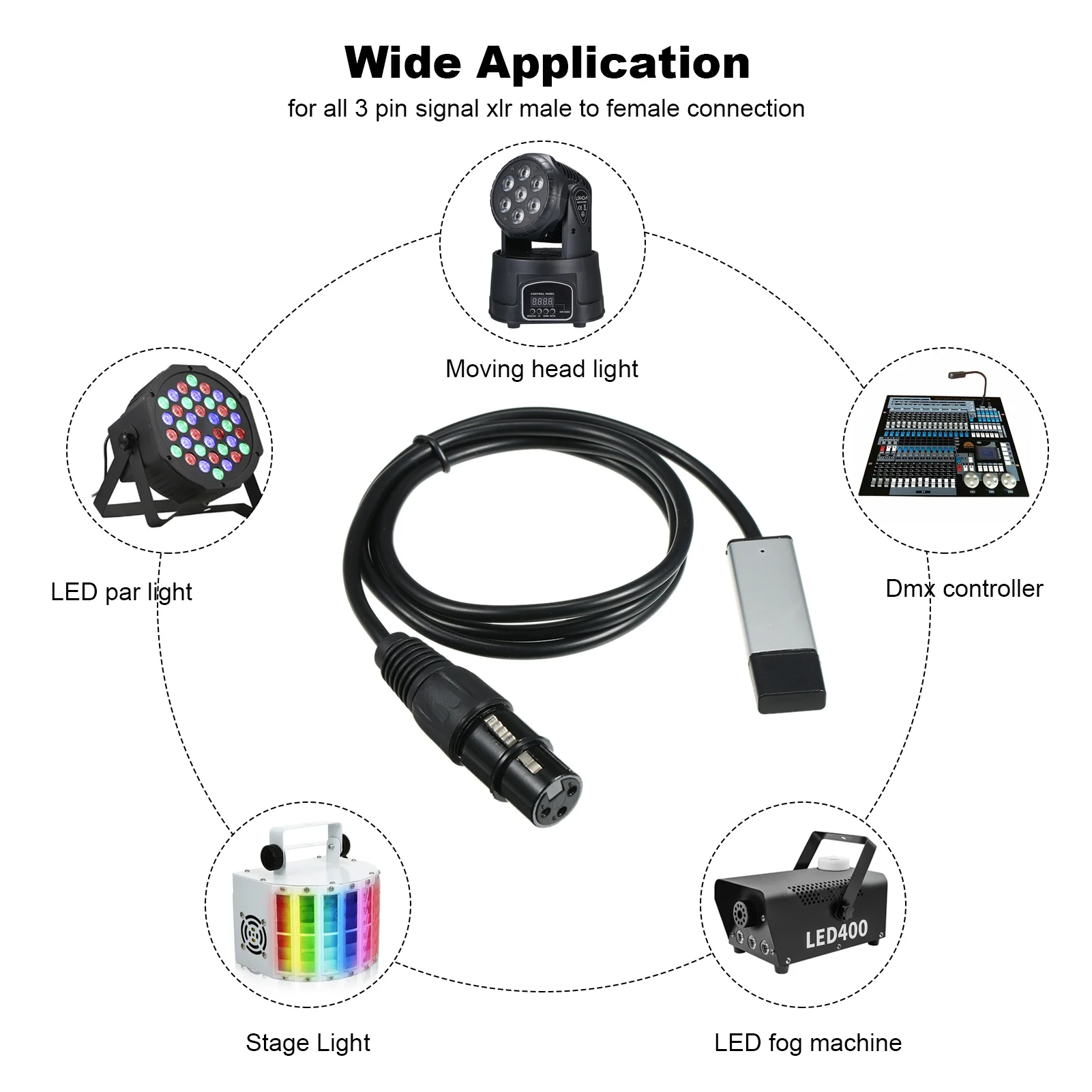 USB para adaptador de interface DMX, LED DMX512, computador, PC, Stage Lighting Controller, Dimmer