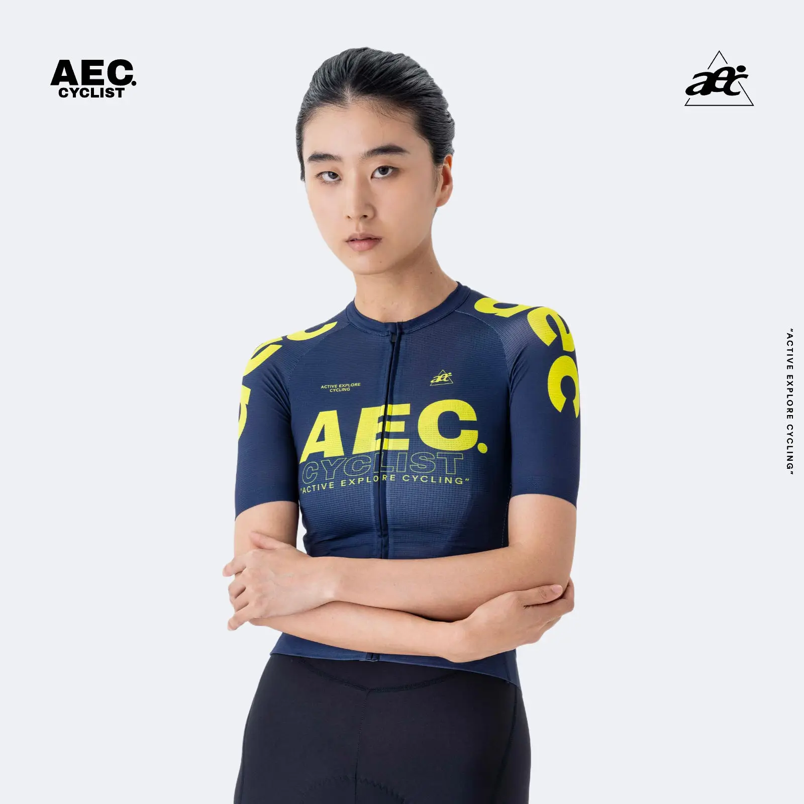 

Женская велосипедная майка с коротким рукавом aec | Серия Speed Wind | Весна Лето | Быстросохнущий, дышащий, приталенный крой