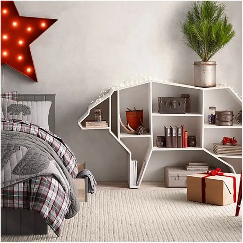 치키토스 모던 원목 회전 책장과 어린이 장난감 수납장