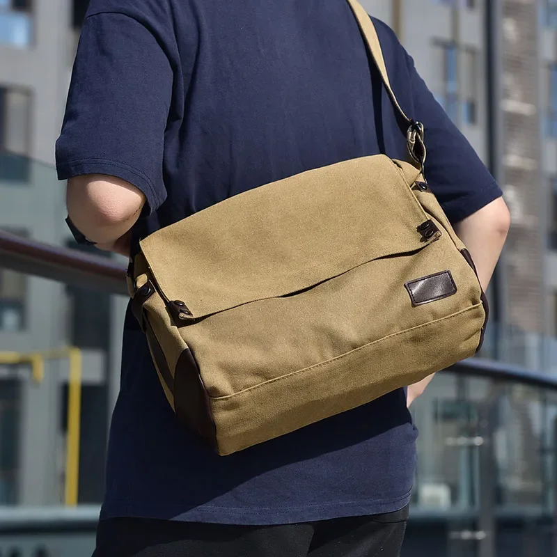 Man Classic Messenger Bag Men's Multifunction Shoulder Sling Pack Casual Large Business Crossbody Flap Male Simple Handbags