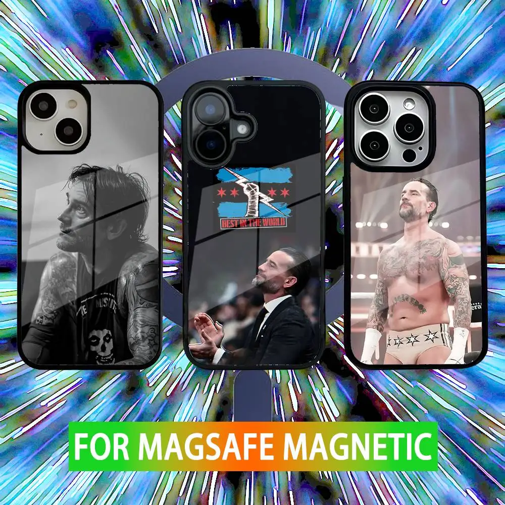 

CM Punk WWE RAW Phone Case For iPhone 16,15,14,13,12,11,Pro,Max,Plus,Mini,SE New Magsafe Magnetic Wireless Charging