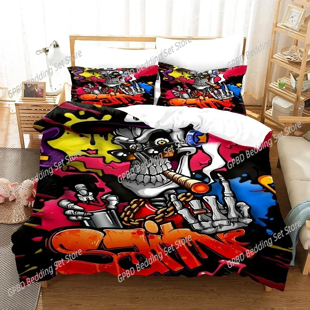 

Luxury New 3D Print Hip-hop Style Bedding Set Pillowcase Duvet Cover Double Twin Full Queen King Bedclothes Quilt Cover