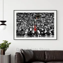 Basketball Match Photography Art Prints Vintage Poster Basketball Player MJ Canvas Painting Men Cave Wall Pictures Decor