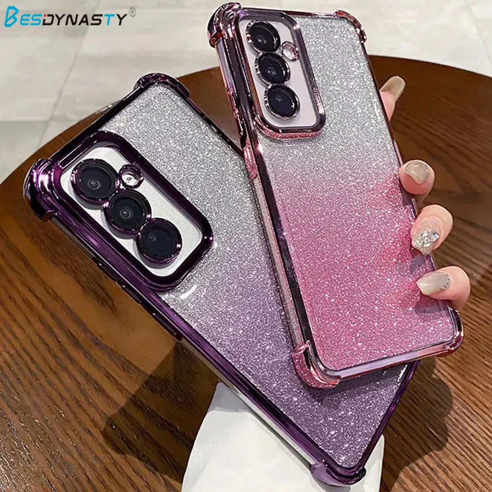 Coque de luxe en silicone à paillettes, étui arrière antichoc pour Samsung galaxy A56 A36 A57 A37 A26 A17 A07 A15 A25 A35 A55 A14 A16 A53