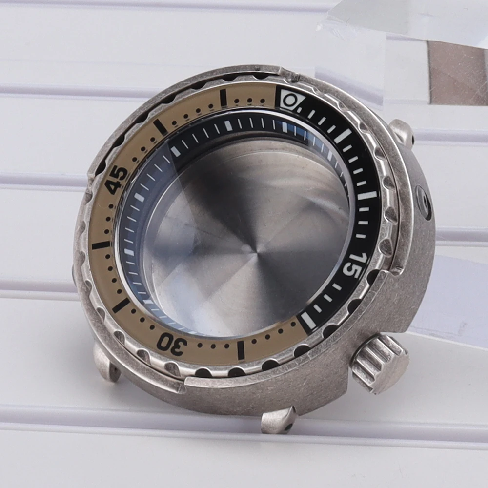 200M Tauchgehäuse 47mm Edelstahl C3 Leuchtend für Seiko NH35 NH36 NH34/38 Uhrwerk Tuna Canned SKX Mod Ersatzteile – Detail 5