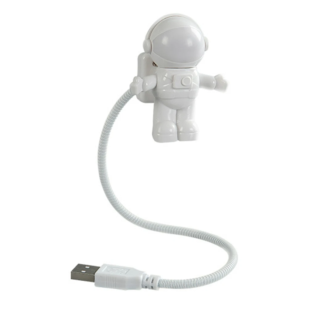 Lampu Malam Astronaut USB Lampu LED Fleksibel untuk Laptop Komputer Membaca di Samping Tempat Tidur Berkemah Luar Ruangan Lampu Astronaut USB