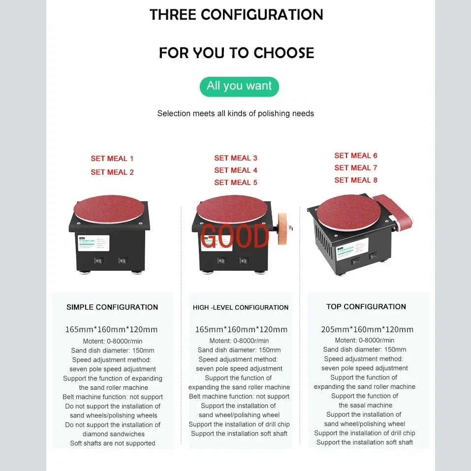 Mini Electric Belt Sander DIY High-Speed Sand Disc Machine Multifunction Desktop Grinding Machine Polishing woodworking tool