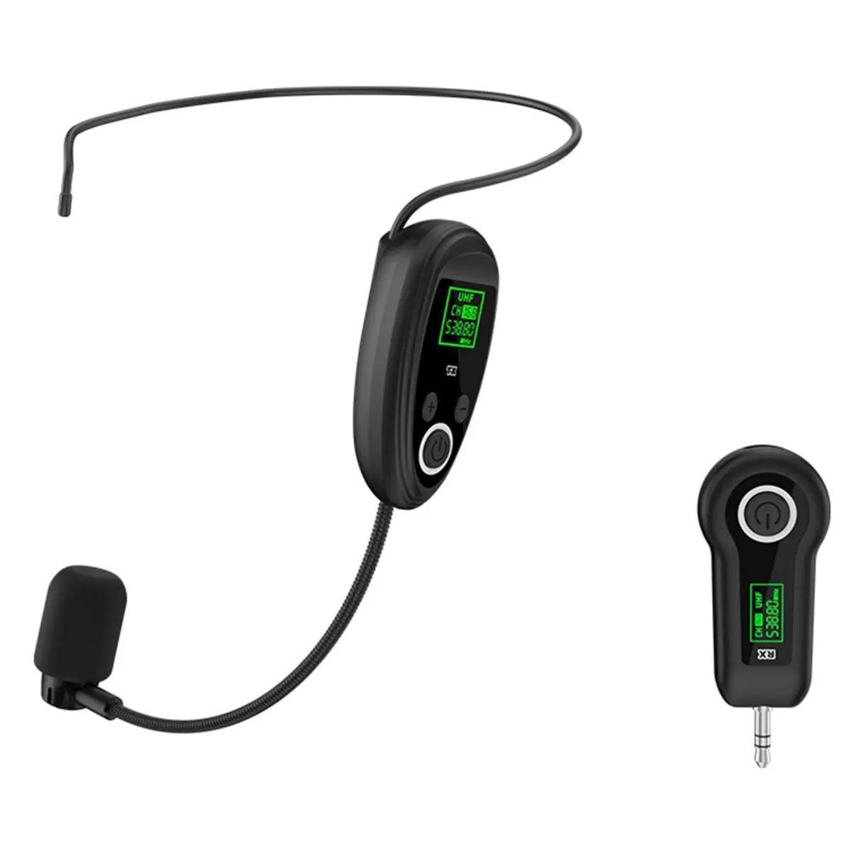 A003 2.4G UHF Wireless Microphone Headset with Handheld Transmitter and Rechargeable Receiver for Teaching, Speech, Amplifier