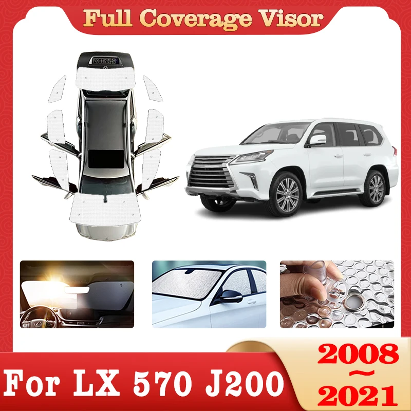 

Car Full Coverage Sunshade For Lexus LX 570 J200 2008~2021 2016 2017 Car Accessories Sun Protection Windshield Side Window Visor