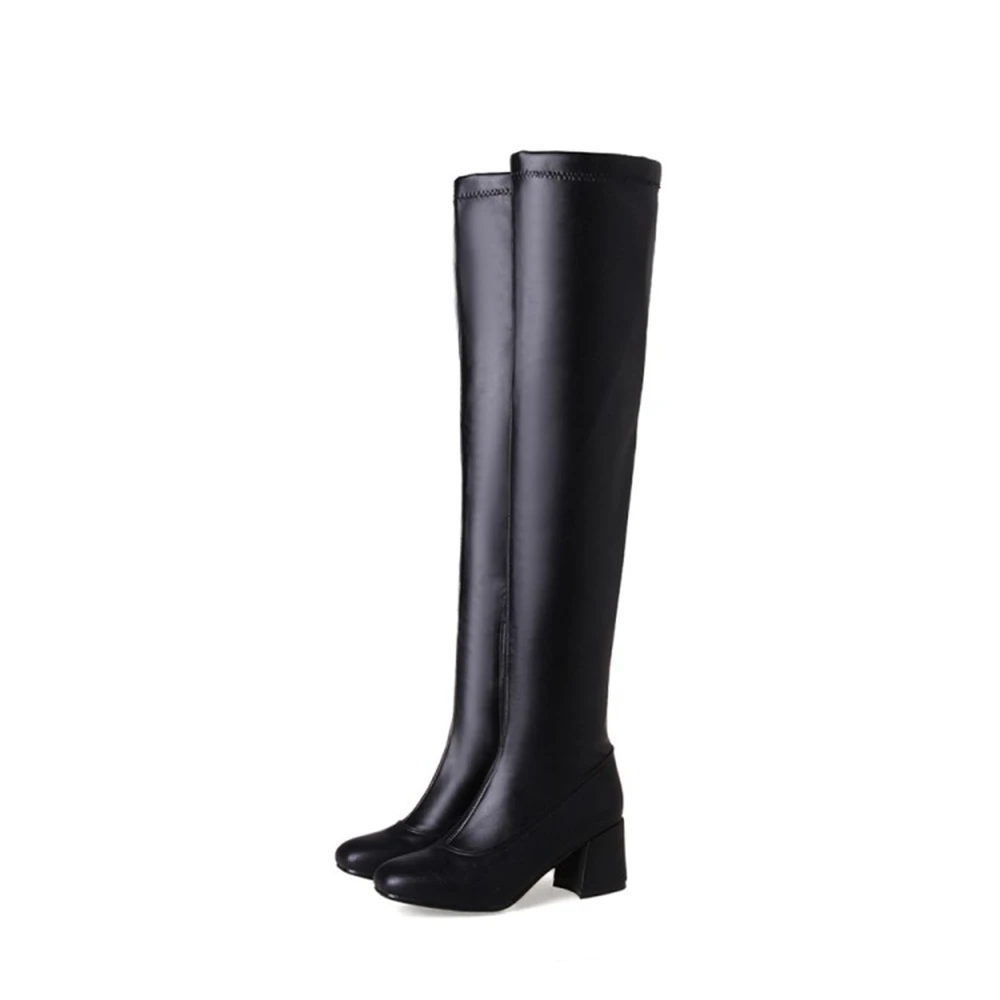 2024 Thigh High Boots Women Over The Knee Elastic Stretch Sexy Street Shoes Long Platform Boots Warm Plush Big Size 54 17-19
