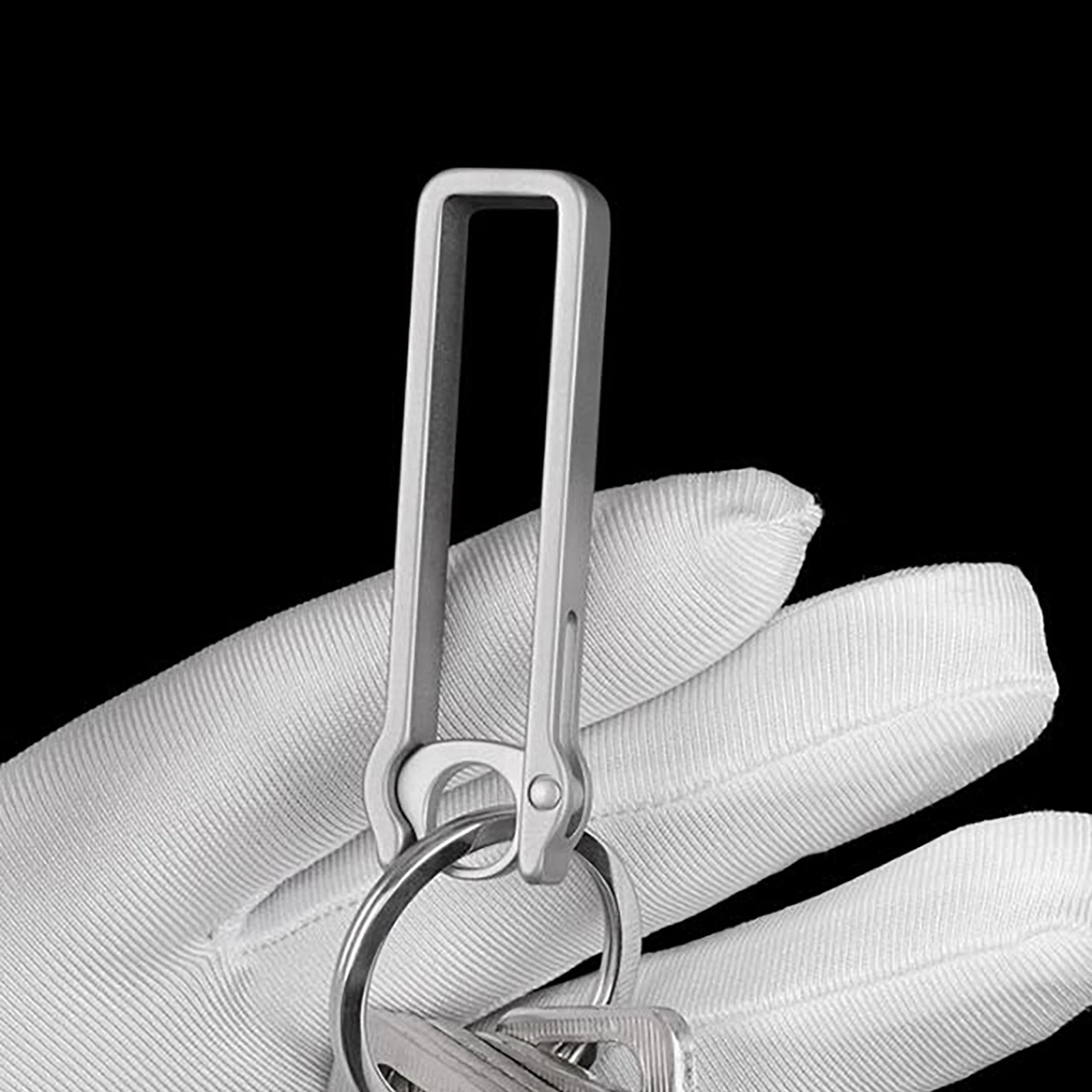 Unique CNC made TC4 Ti titanium quick release detachable safety belt clip keychains Key ring Hook DIY EDC housewarming gift