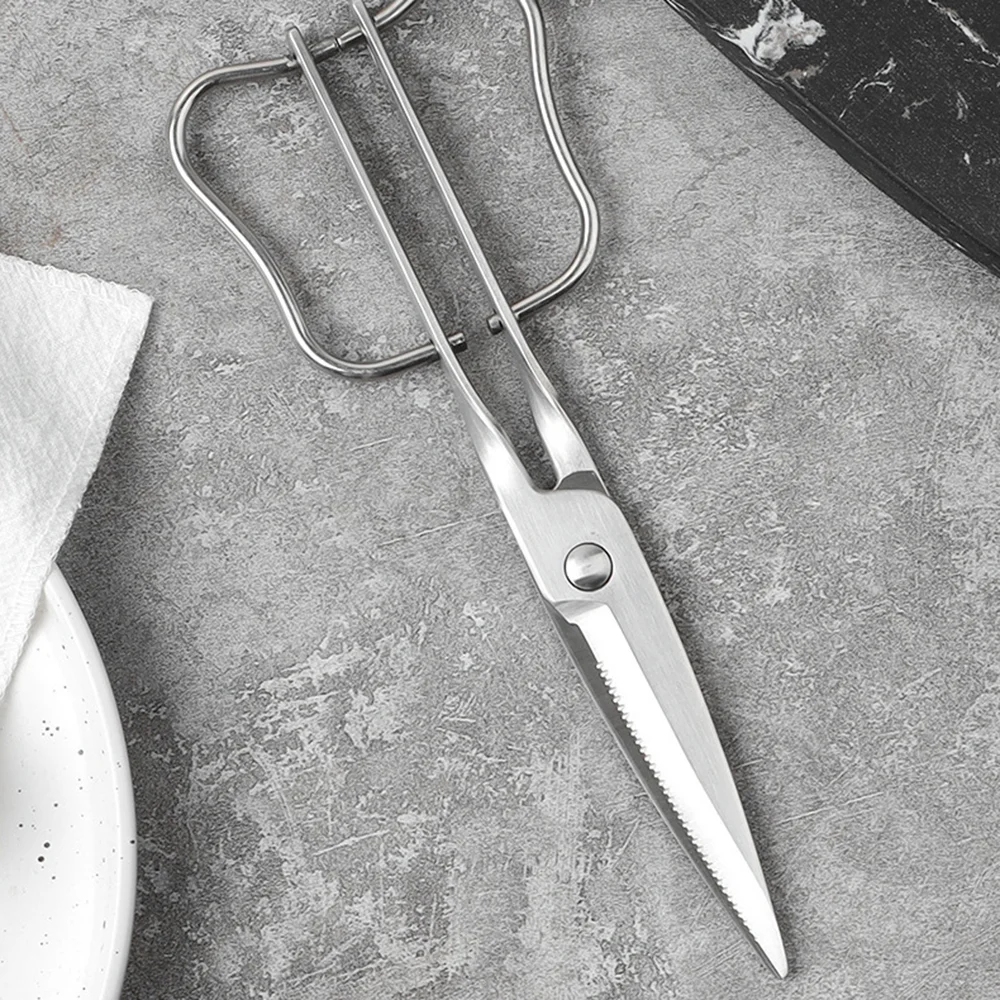 All Steel Multifunctional Kitchen Scissors Removable Household Scissors Korean Style Barbecue Scissors Kitchen Supplies and Tool