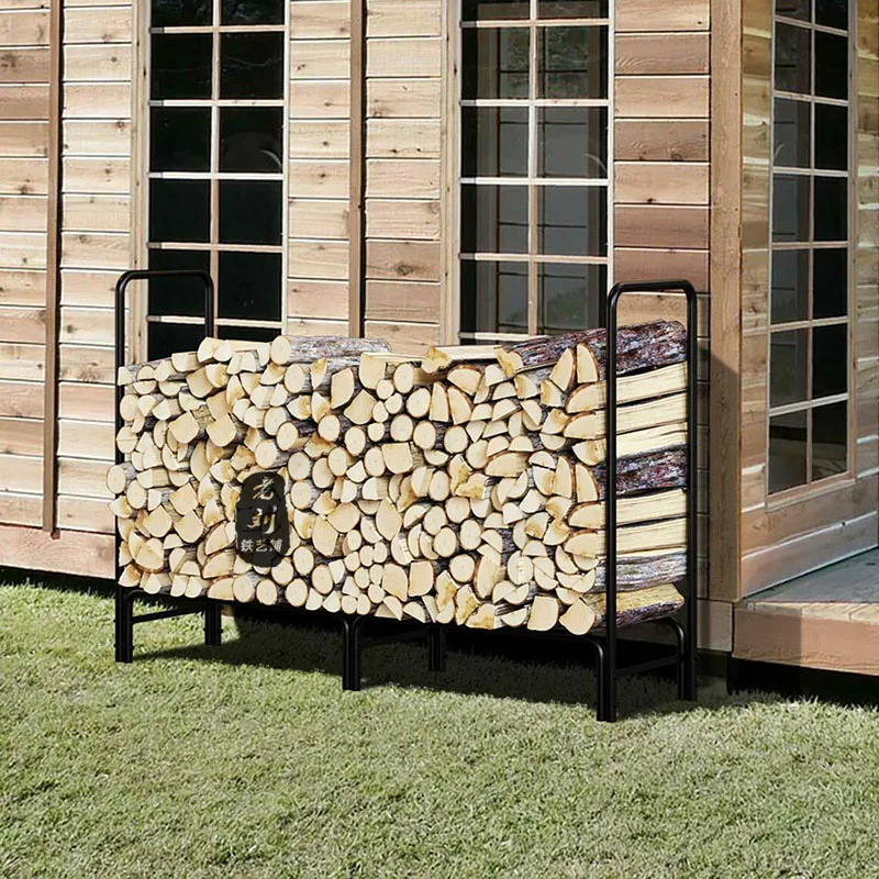 

Simple household metal black disassembly and assembly floor firewood storage rack