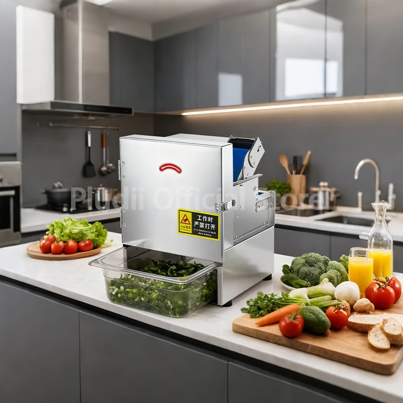 قطاعة البصل الأخضر التجارية 100 وات قطاعة الخضراوات الكهربائية متعددة الوظائف آلة تقطيع الفلفل للاستخدام المنزلي