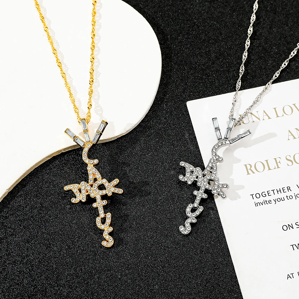Scott Cactus Jack Shape Pendant Necklace - Ice Crystal Cubic