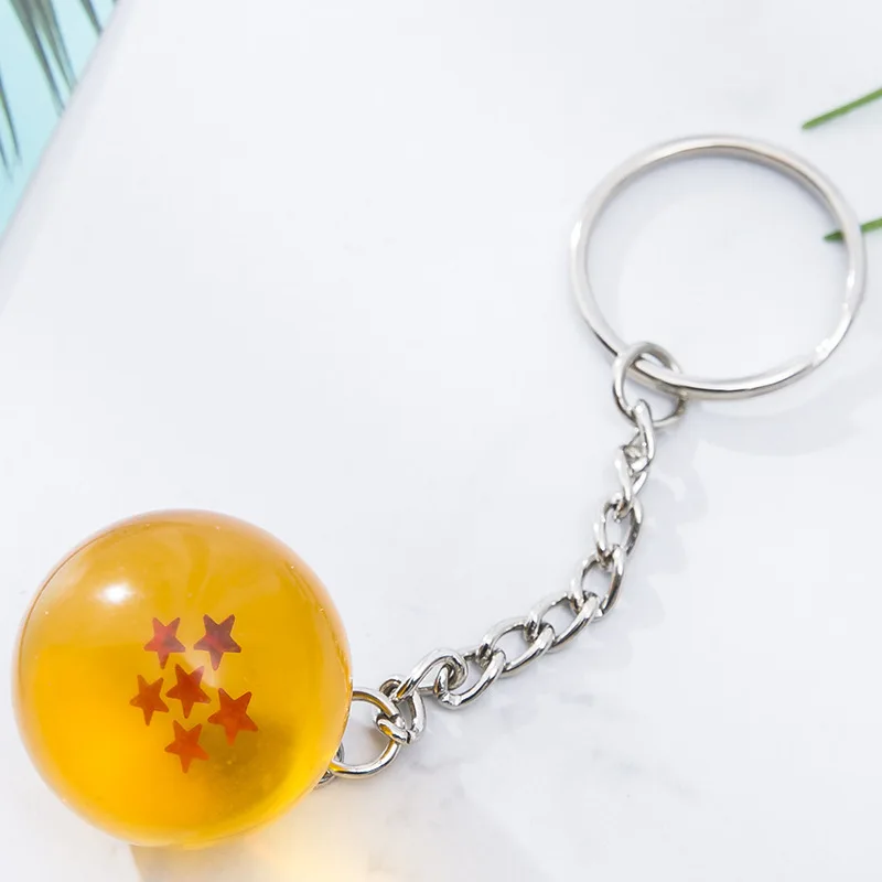 Anime Dragon Ball Series Keychain Charms Accessories 7 Star Dragon Balls Cosplay Keyring Pendant Holder Decor Toys Kids Gift