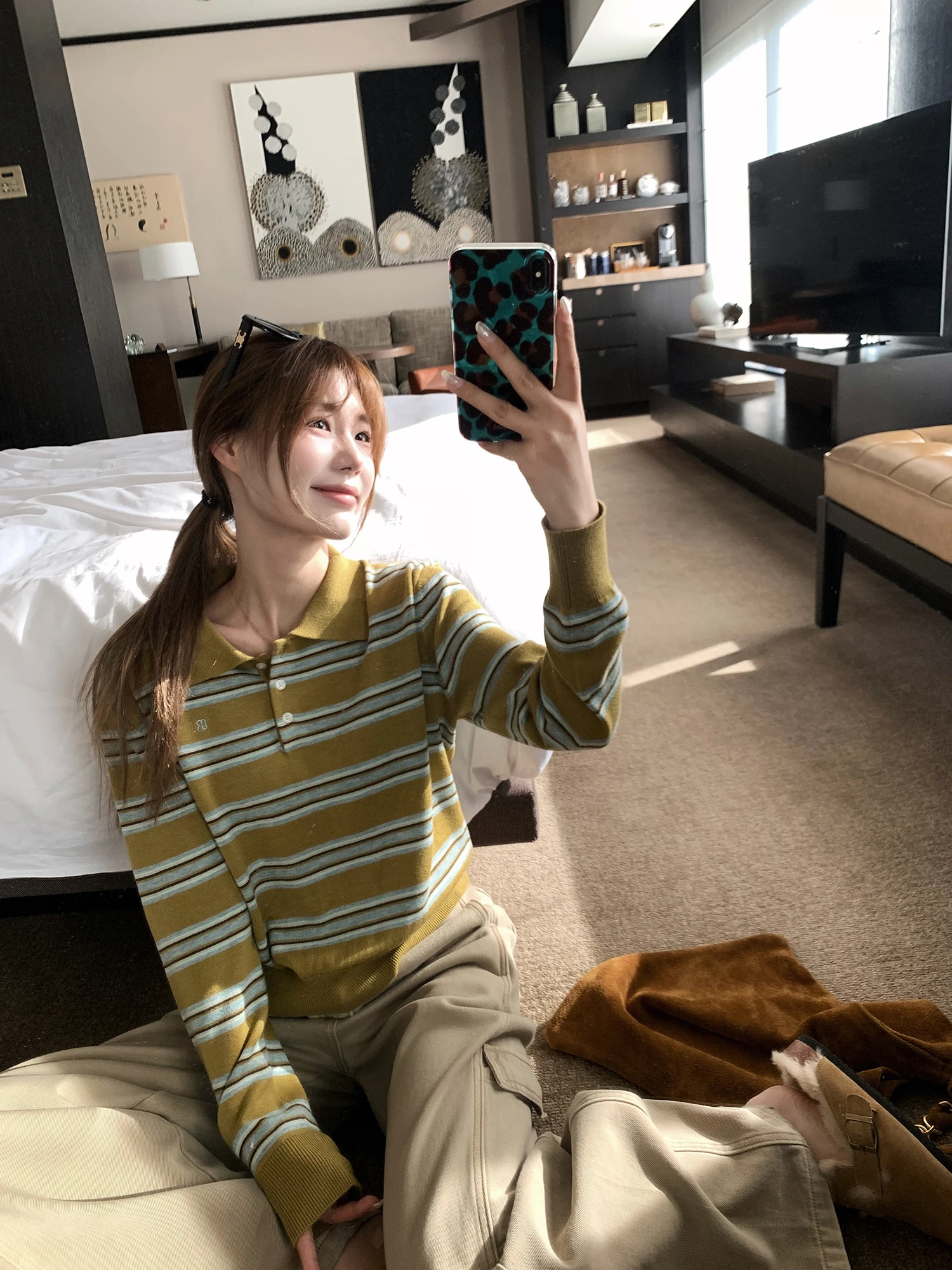 

Женский вязаный свитер Brandy Small Lady Bla Label SLP Vintage Stripe, повседневный, в стиле колор-блок