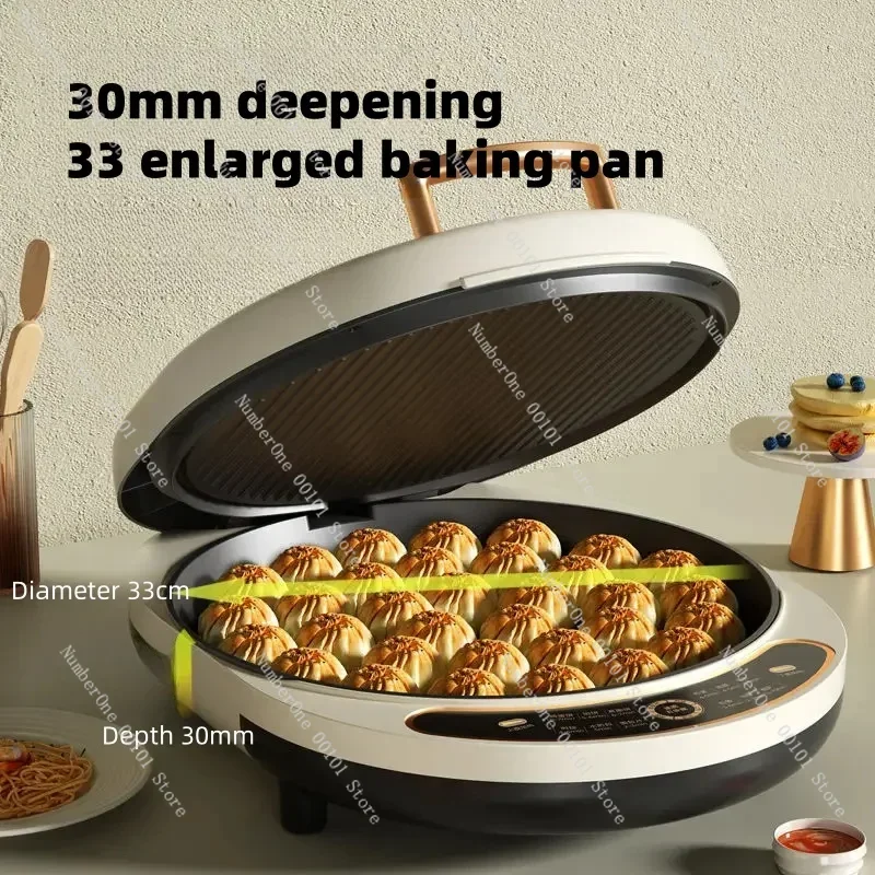 

Электрическая сковорода для блинов, бытовой двусторонний нагрев для увеличения блинов с автоматическим отключением, машина для жарки блинов