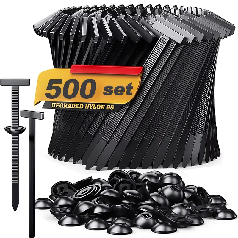 20/200/500set Automotive Cable Clips UVproof Engine Splash Shield Retainer Zipper Clips Holder Fastener Trunk Nylon Cable Tie