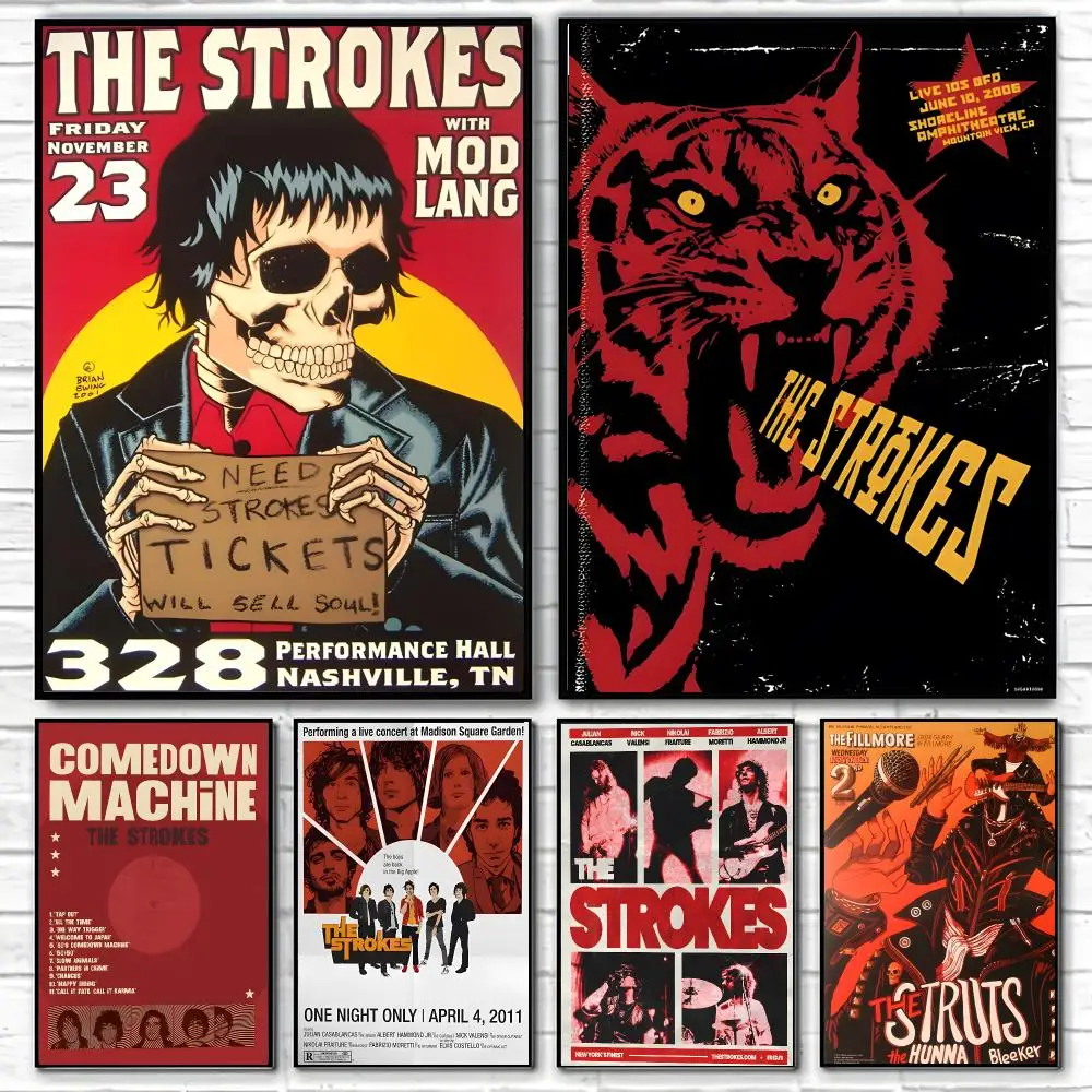 T-The Strokes Poster Poster High Quality Wall Art for Home Office Bedroom Living Room Perfect