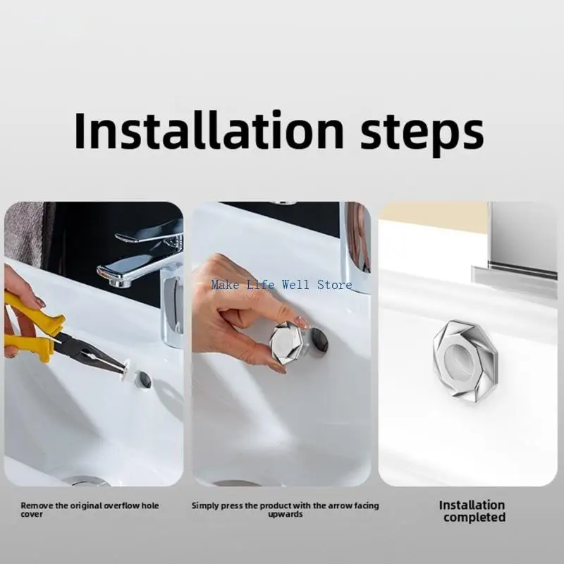10lots Decorative Overflows Covers with Anti Overflows Function for Vanities