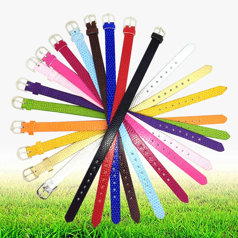 

20pcs Women Bracelet Mix Colors Slide Wristbands Bracelets for Slide Letters Jewelry Making Charms 8MM (Random Color)