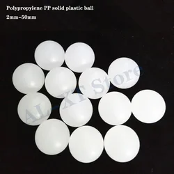 1-100Pcs White Solid Polypropylene PP Plastic Ball Rolling Dia 2/3/4/5/6/7/8/9/10/12/14/15/16/18/19/20/25/30/35~50mm Smooth Ball
