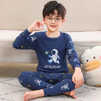 Boys Anstronaut Pajamas Sets Kids Nightwear Pyjamas for Boy Children Sleepwear Dinosaur Animal Cartoon Nightwear Baby Night Suit