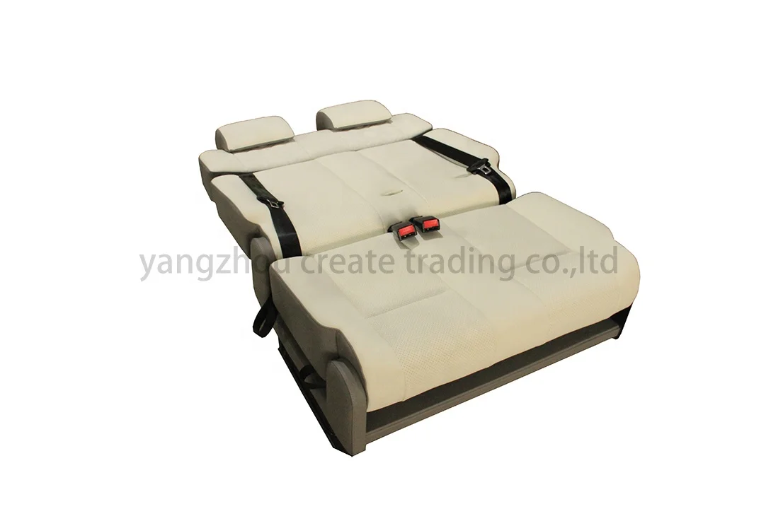 FoldingCaravan للطي Campervan مقعد لشخصين مع ثلاث طبقات RV قماش قابل للطي عالمي معدني ورغوة يتكشف مثل السرير #5