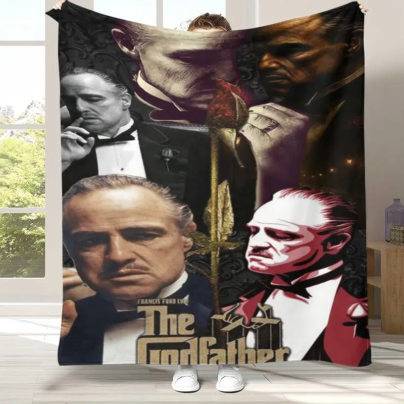 Vintage Movie The Godfather Vito Corleone Flannel Throw Blanket,Cozy Blanket for Bed,Sofa,Living Room,Picnic,Camping,Home Decor