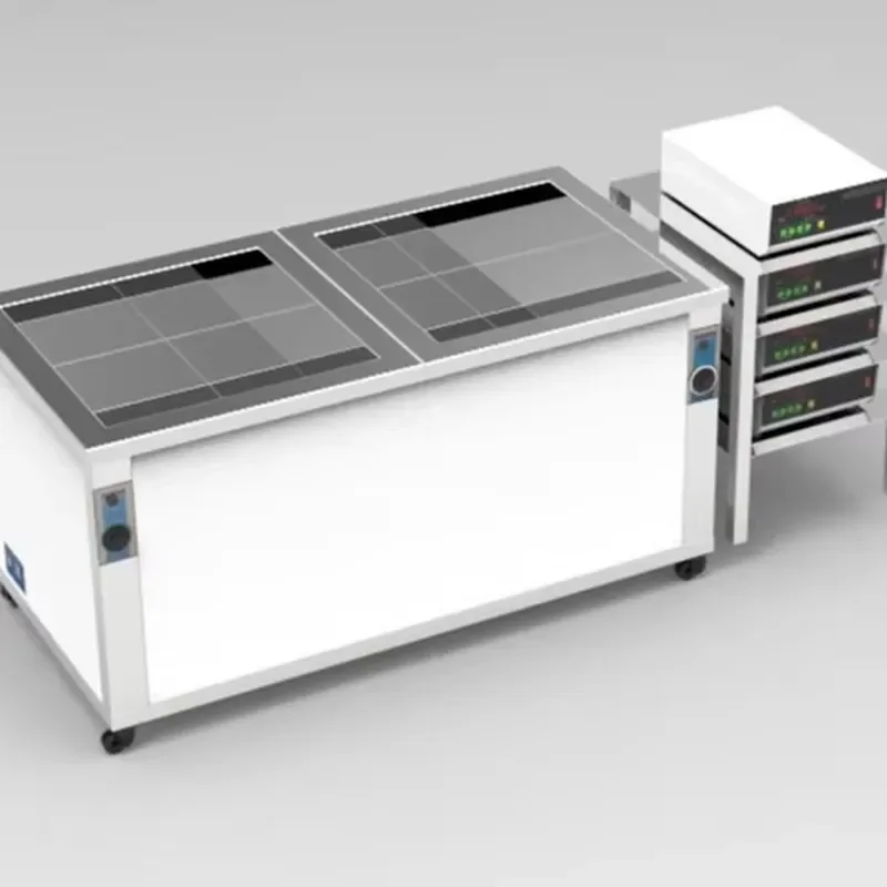Double Tank Ultrasonic Cleaning Machine with Industrial Rinsing or Drying Tank for Precision Parts Cleaning