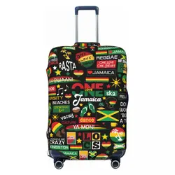 Cubierta de equipaje de viaje lavable personalizada, Protector de maleta, patrón de Cultura de amor único de Jamaica, apto para 18-32 pulgadas